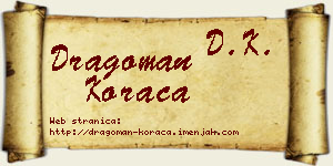 Dragoman Koraca vizit kartica